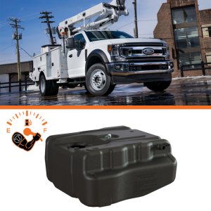 Ford F-550 Auxiliary Fuel Tank System - After-Axle - Titan Fuel Tanks - 40 Gallon, Generation 6, Military Grade Polymer - `17-`22